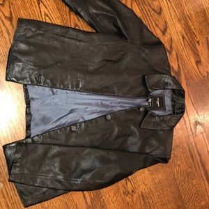 Black leather jacket